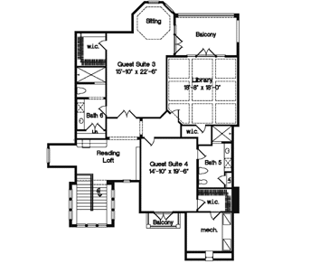 Upper/Second Floor Plan: 28-175