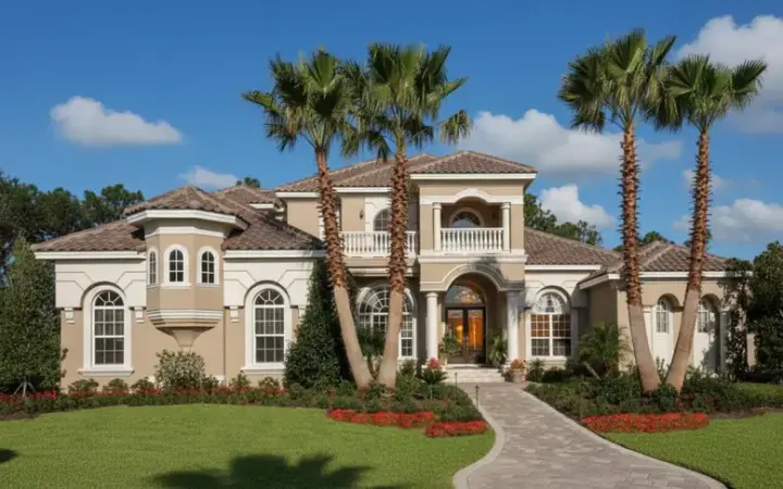Florida house plans 28-179 - front exterior, 5,571 sq ft, 5 bed, 4 bath house plans | Monster House Plans