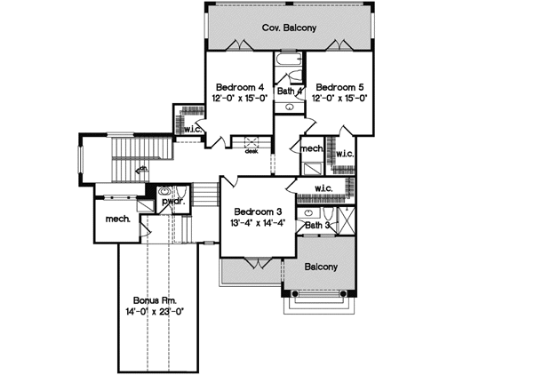 Upper/Second Floor Plan: 28-179