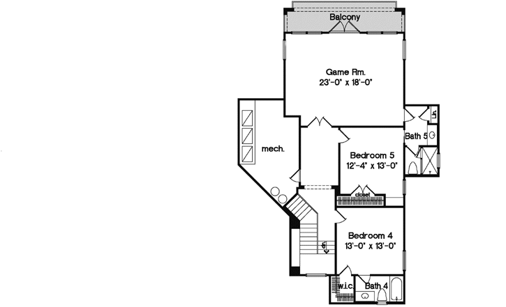 Upper/Second Floor Plan: 28-180
