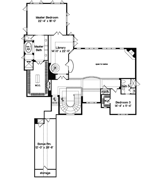 Upper/Second Floor Plan: 28-183