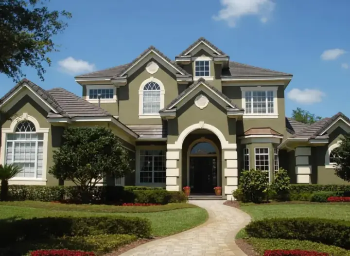 European house plans 28-193 - front exterior, 4,891 sq ft, 4 bed, 4 bath house plans | Monster House Plans