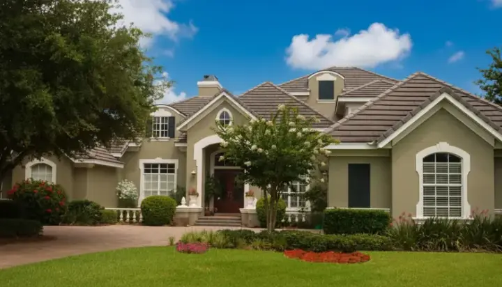 French Country house plans 28-195 - front exterior, 6,123 sq ft, 6 bed, 6 bath house plans | Monster House Plans