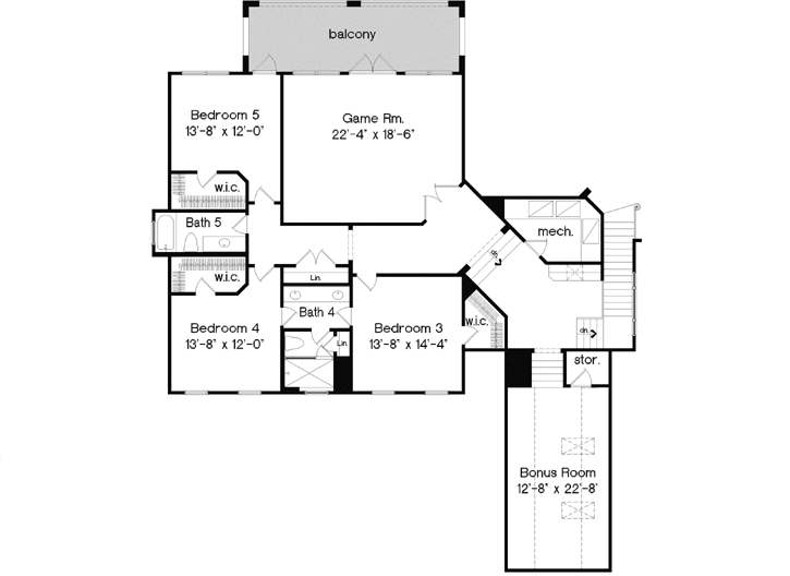 Upper/Second Floor Plan: 28-197