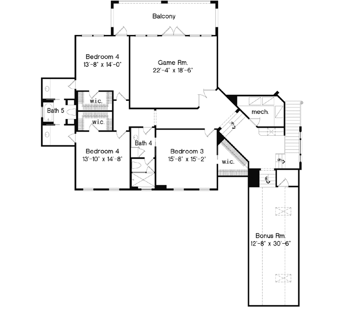 Upper/Second Floor Plan: 28-204