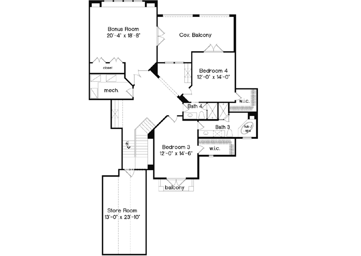 Upper/Second Floor Plan: 28-206