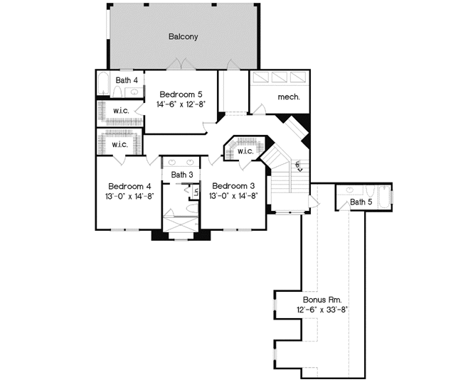 Upper/Second Floor Plan: 28-212