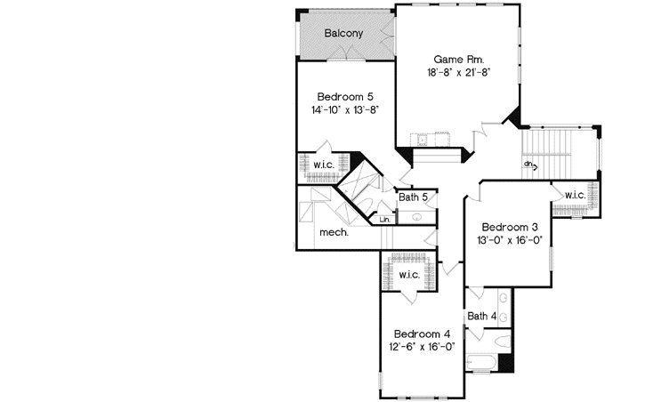 Upper/Second Floor Plan: 28-214