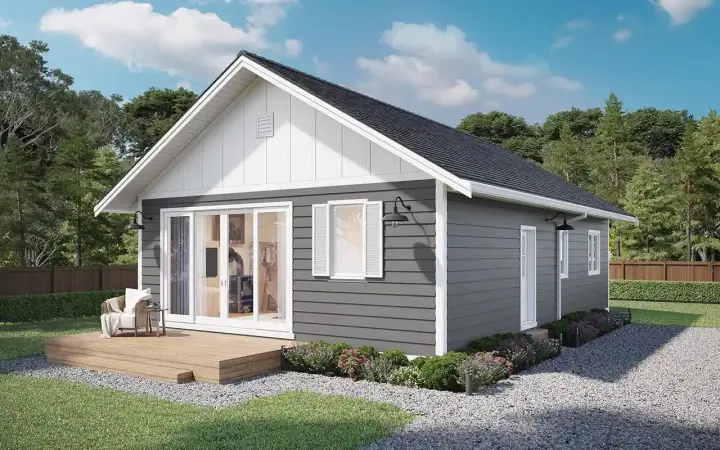 Traditional house plans 29-101 - front exterior, 967 sq ft, 3 bed, 2 bath house plans | Monster House Plans