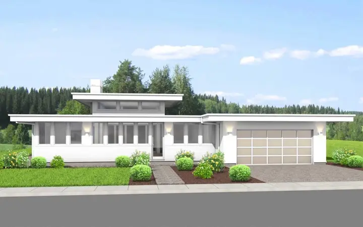 Modern house plans 29-137 - front exterior, 2,250 sq ft, 3 bed, 2 bath house plans | Monster House Plans