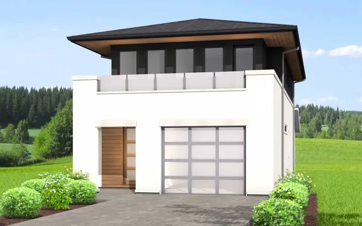 Modern house plans 29-153 - front exterior, 1,938 sq ft, 3 bed, 2 bath house plans | Monster House Plans