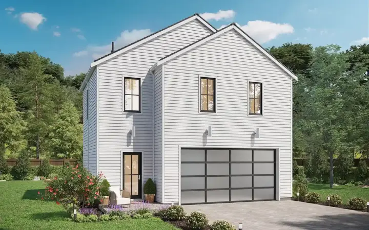 Accessory Dwelling Unit house plans 29-169 - front exterior, 795 sq ft, 2 bed, 1 bath house plans | Monster House Plans