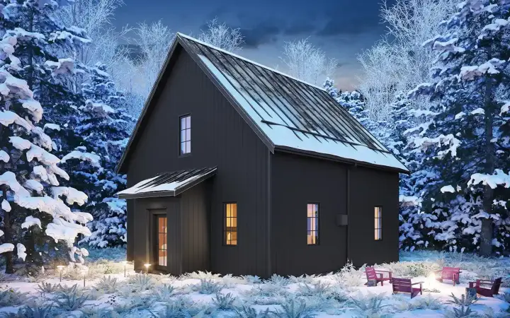 Modern house plans 29-180 - front exterior, 1,200 sq ft, 2 bed, 2 bath house plans | Monster House Plans