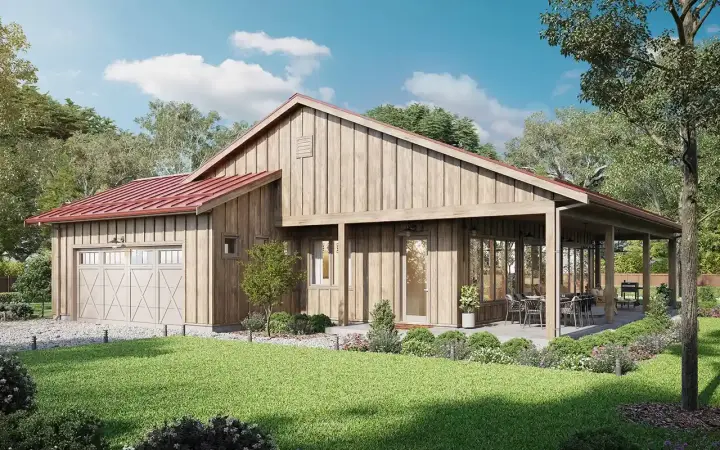 Country house plans 29-181 - front exterior, 1,943 sq ft, 4 bed, 2 bath house plans | Monster House Plans