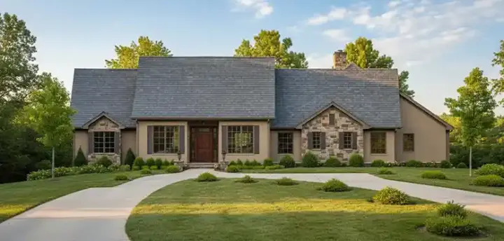 Country house plans 3-101 - front exterior, 3,275 sq ft, 3 bed, 3 bath house plans | Monster House Plans