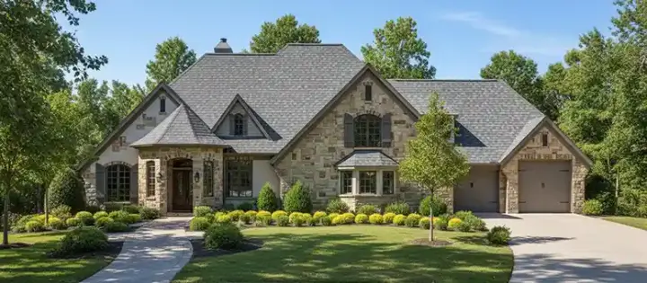 English Country house plans 3-109 - front exterior, 3,355 sq ft, 4 bed, 3 bath house plans | Monster House Plans