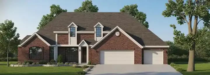 Traditional house plans 3-113 - front exterior, 2,441 sq ft, 3 bed, 3 bath house plans | Monster House Plans