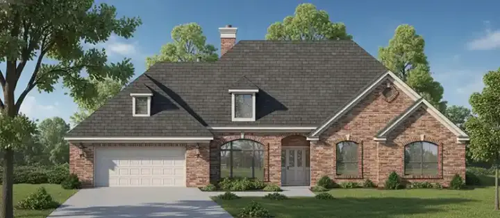 Traditional house plans 3-120 - front exterior, 2,324 sq ft, 3 bed, 2 bath house plans | Monster House Plans