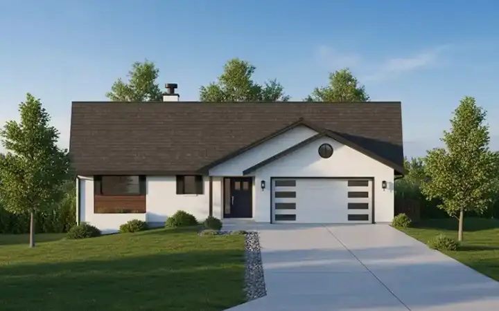 Traditional house plans 3-121 - front exterior, 2,414 sq ft, 3 bed, 2 bath house plans | Monster House Plans