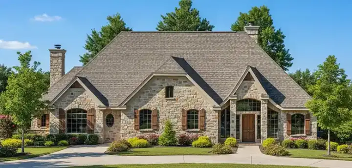 French Country house plans 3-132 - front exterior, 2,694 sq ft, 3 bed, 3 bath house plans | Monster House Plans