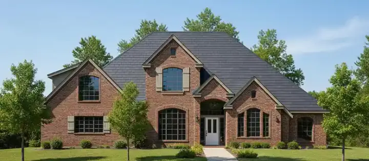 European house plans 3-137 - front exterior, 3,833 sq ft, 4 bed, 3 bath house plans | Monster House Plans