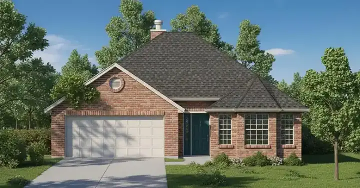 Traditional house plans 3-147 - front exterior, 1,385 sq ft, 3 bed, 2 bath house plans | Monster House Plans