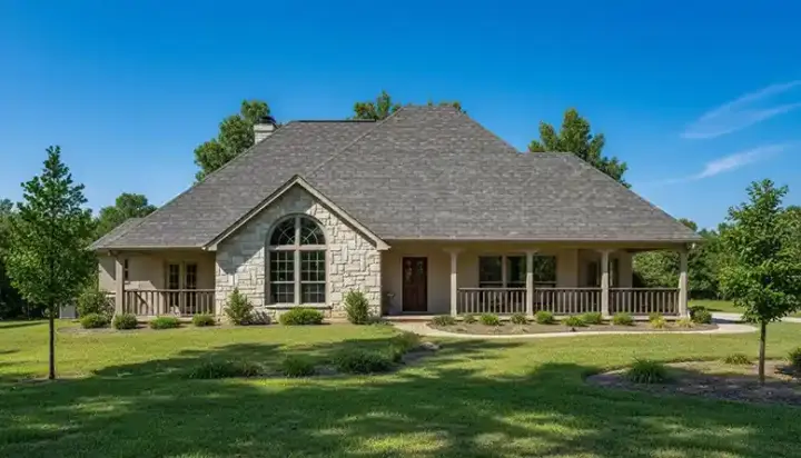 Country house plans 3-154 - front exterior, 1,951 sq ft, 3 bed, 2 bath house plans | Monster House Plans