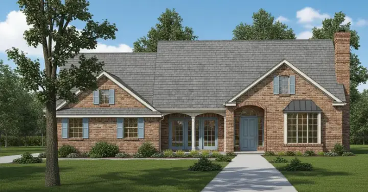 Traditional house plans 3-156 - front exterior, 2,173 sq ft, 3 bed, 2 bath house plans | Monster House Plans