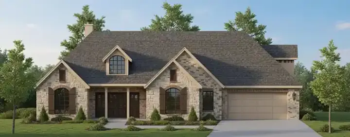 Traditional house plans 3-157 - front exterior, 2,194 sq ft, 4 bed, 3 bath house plans | Monster House Plans