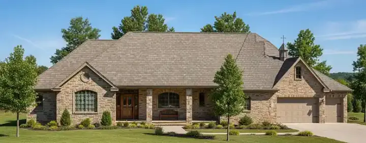 Traditional house plans 3-159 - front exterior, 2,266 sq ft, 4 bed, 3 bath house plans | Monster House Plans