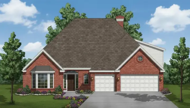 Traditional house plans 3-196 - front exterior, 3,207 sq ft, 4 bed, 3 bath house plans | Monster House Plans