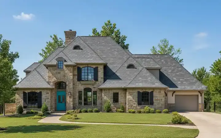 French Country house plans 3-205 - front exterior, 3,338 sq ft, 3 bed, 3 bath house plans | Monster House Plans