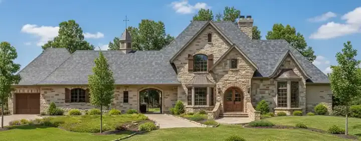 European house plans 3-221 - front exterior, 3,839 sq ft, 3 bed, 3 bath house plans | Monster House Plans