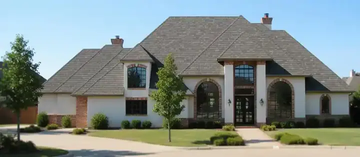 European house plans 3-235 - front exterior, 5,379 sq ft, 5 bed, 5 bath house plans | Monster House Plans