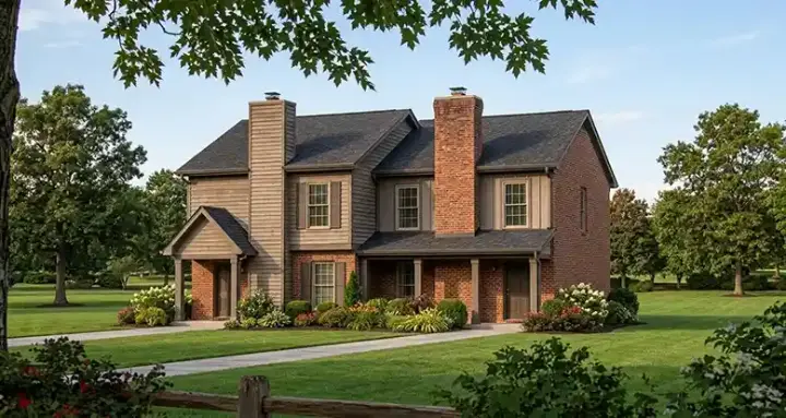 Traditional house plans 30-109 - front exterior, 1,914 sq ft, 2 bed, 1 bath house plans | Monster House Plans