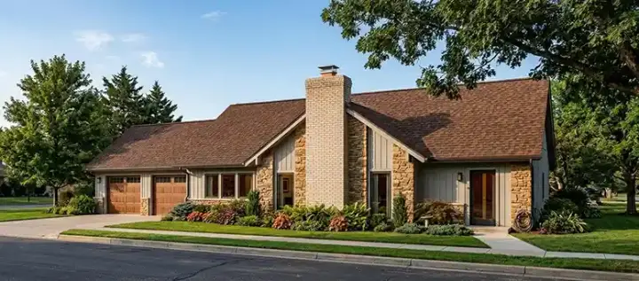 Contemporary house plans 30-122 - front exterior, 1,149 sq ft, 3 bed, 2 bath house plans | Monster House Plans