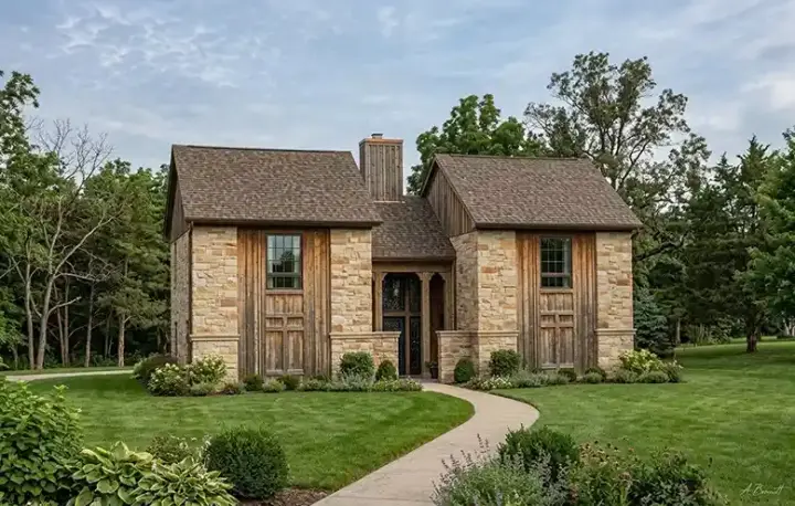 Traditional house plans 30-123 - front exterior, 2,304 sq ft, 2 bed, 1 bath house plans | Monster House Plans