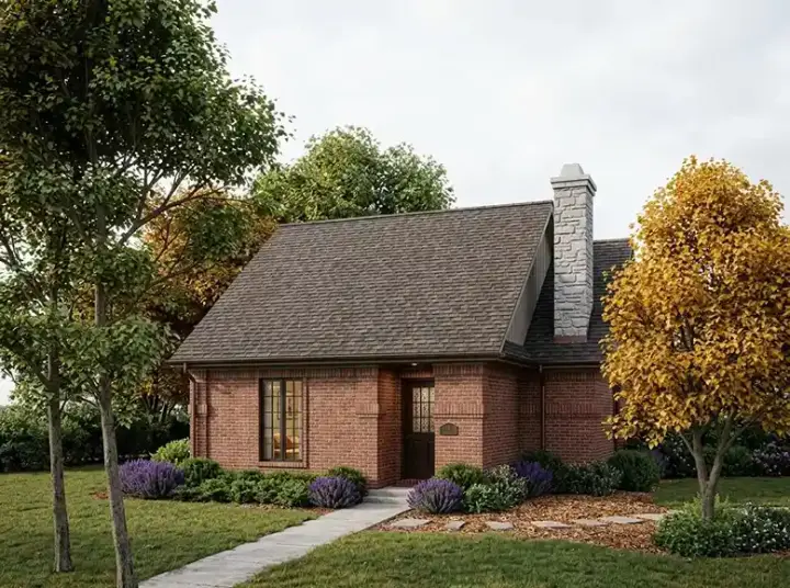 Traditional house plans 30-149 - front exterior, 1,410 sq ft, 2 bed, 2 bath house plans | Monster House Plans