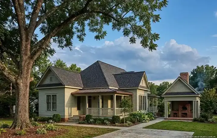 Country house plans 30-168 - front exterior, 1,454 sq ft, 3 bed, 2 bath house plans | Monster House Plans