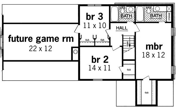 Upper/Second Floor Plan: 30-171