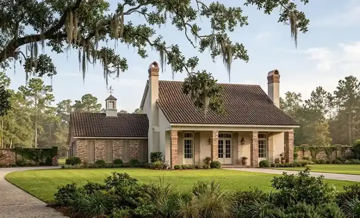 European house plans 30-177 - front exterior, 1,600 sq ft, 3 bed, 2 bath house plans | Monster House Plans