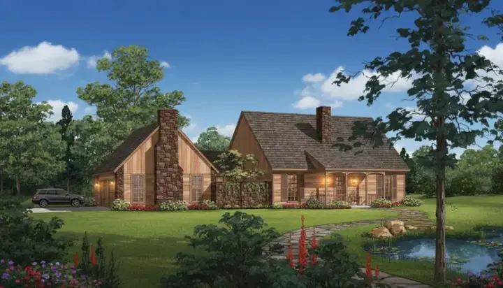 Country house plans 30-181 - front exterior, 1,600 sq ft, 3 bed, 2 bath house plans | Monster House Plans