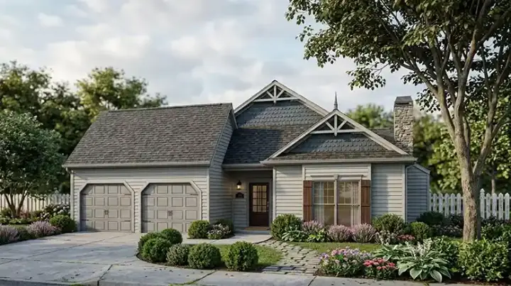 Traditional house plans 30-186 - front exterior, 1,732 sq ft, 3 bed, 2 bath house plans | Monster House Plans