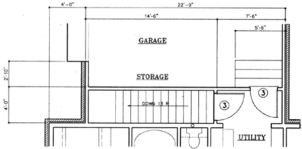 Southern Style Home Design Plan: 30-188