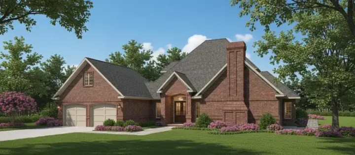 Traditional house plans 30-223 - front exterior, 2,047 sq ft, 4 bed, 3 bath house plans | Monster House Plans