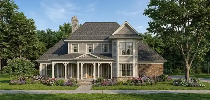 Victorian house plans 30-244 - front exterior, 2,233 sq ft, 4 bed, 3 bath house plans | Monster House Plans