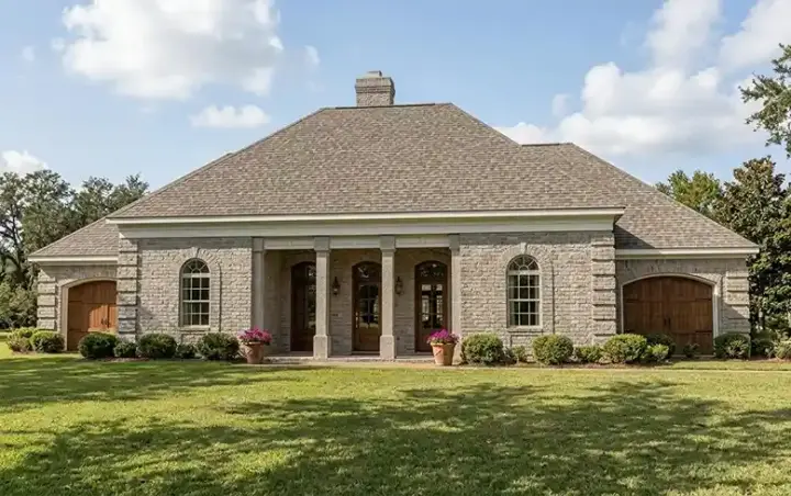 European house plans 30-247 - front exterior, 2,280 sq ft, 3 bed, 2 bath house plans | Monster House Plans