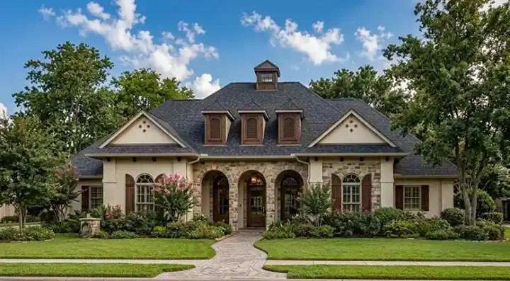 European house plans 30-259 - front exterior, 2,328 sq ft, 3 bed, 2 bath house plans | Monster House Plans