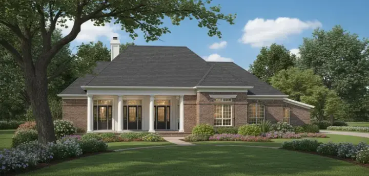 Traditional house plans 30-262 - front exterior, 2,503 sq ft, 3 bed, 2 bath house plans | Monster House Plans