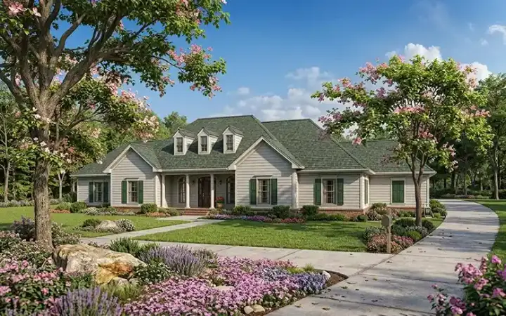 Traditional house plans 30-269 - front exterior, 2,648 sq ft, 3 bed, 2 bath house plans | Monster House Plans